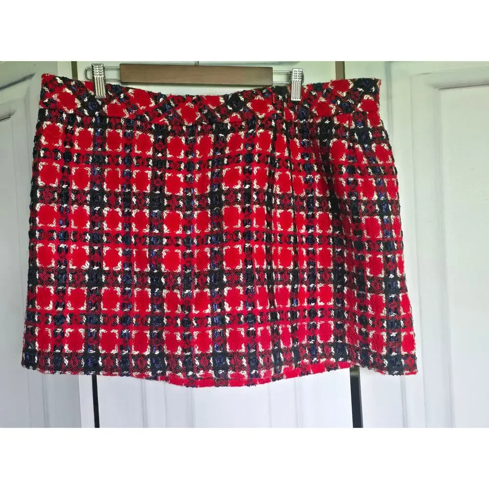 Anthropologie English Factory Tweed Mini Skirt - Plus Size 1X - - Picture 6 of 6
